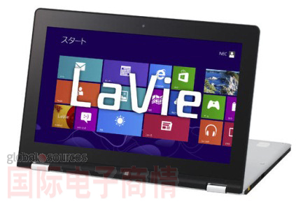 NEC的LaVie LCD屏幕可翻轉360度，直接變身成平板電腦
